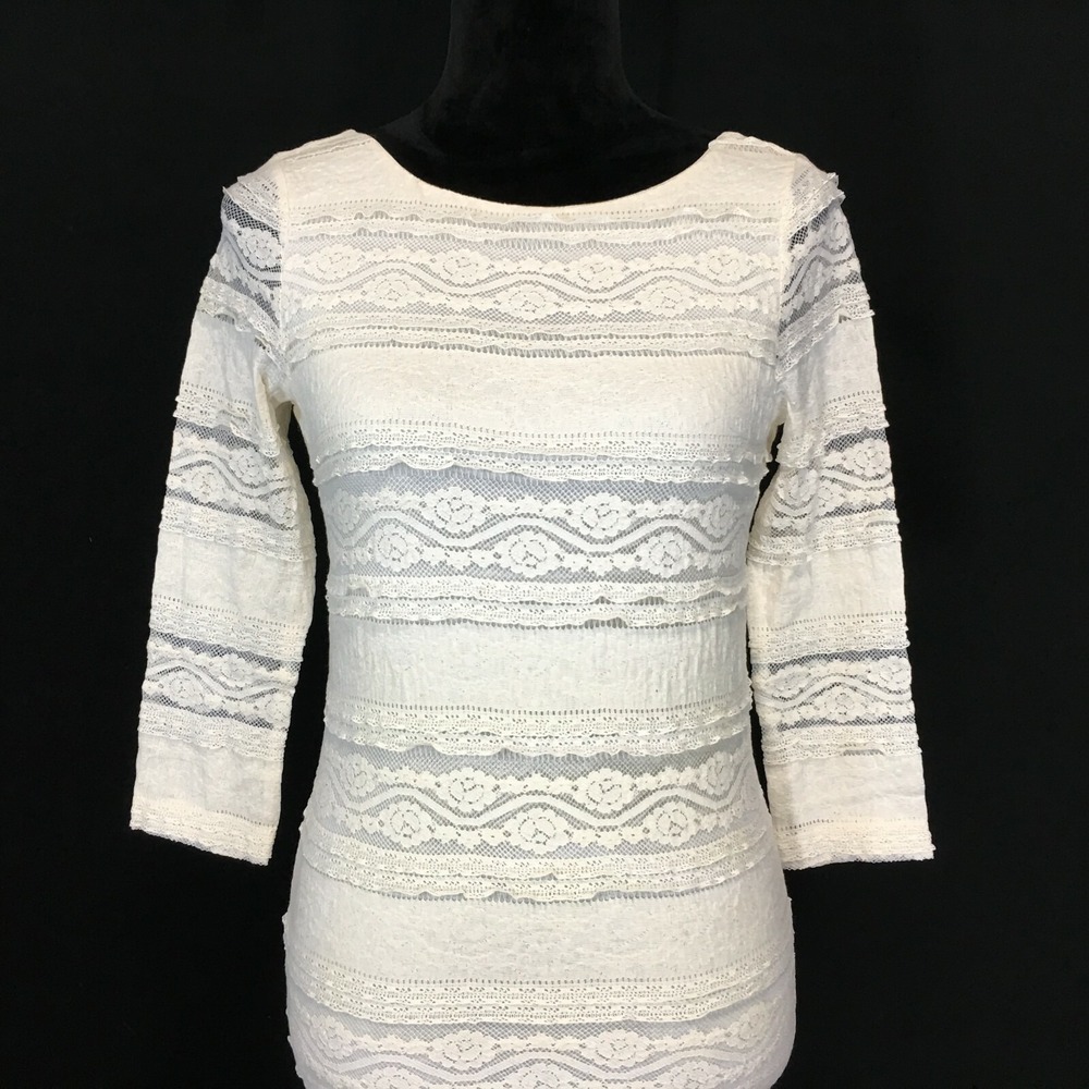NWT Willow‎ Clay Dress LARGE ivory lace scoop back stretch bodycon sexy $120 - Picture 4 of 6